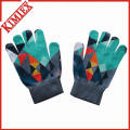 Kinder niedlichen Winter Magic Warm Handschuh mit Sublimation Printing